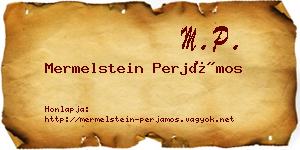 Mermelstein Perjámos névjegykártya